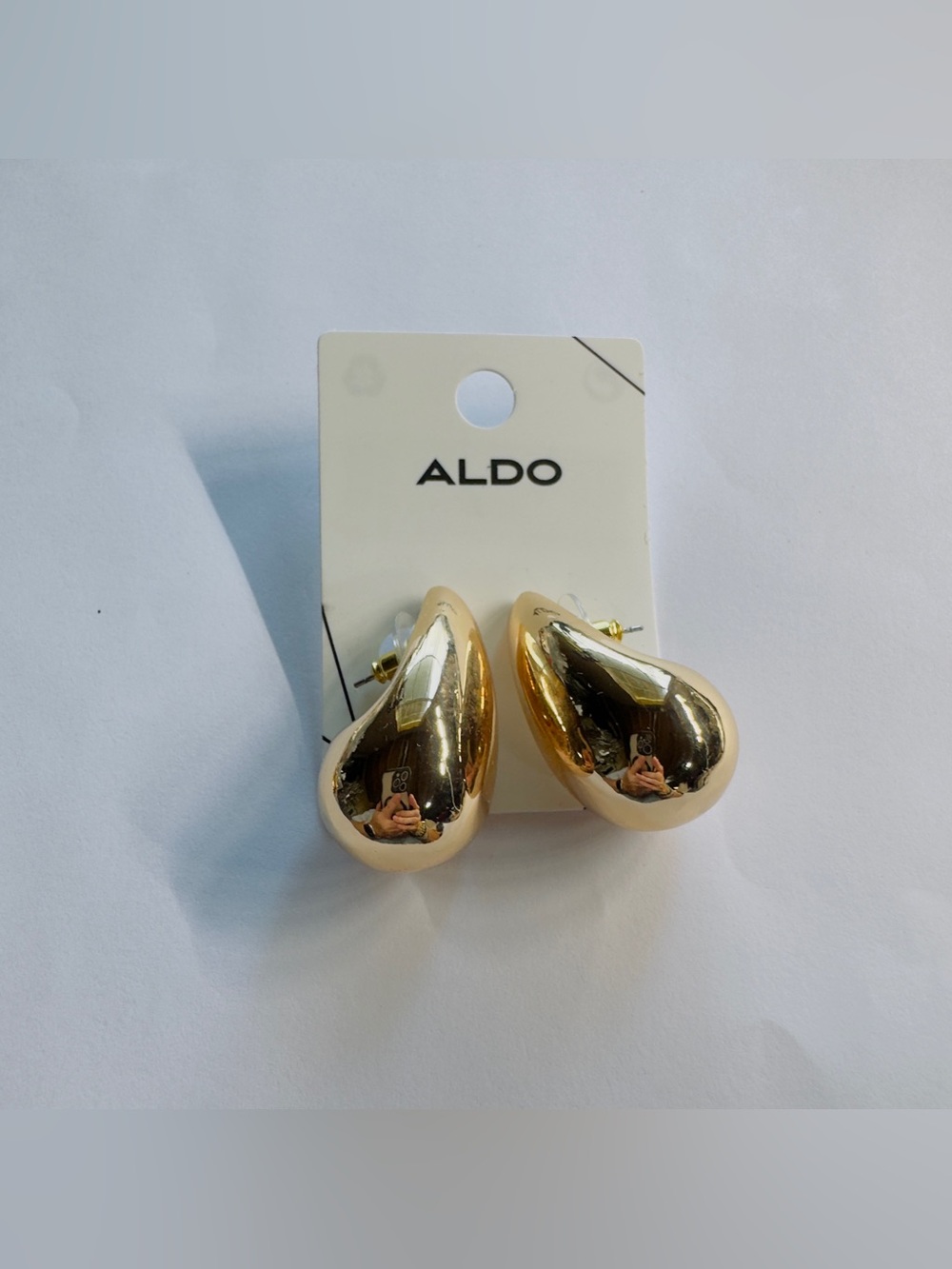 ALDO Shiny Gold Drop Teardrop Earrings
